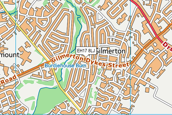 EH17 8LJ map - OS VectorMap District (Ordnance Survey) EH17 8LJ map - OS VectorMap District (Ordnance Survey)