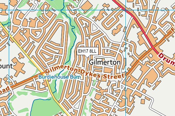 EH17 8LL map - OS VectorMap District (Ordnance Survey) EH17 8LL map - OS VectorMap District (Ordnance Survey)