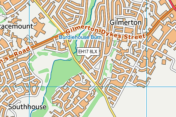 EH17 8LX map - OS VectorMap District (Ordnance Survey) EH17 8LX map - OS VectorMap District (Ordnance Survey)