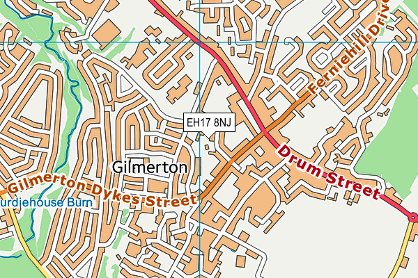 EH17 8NJ map - OS VectorMap District (Ordnance Survey) EH17 8NJ map - OS VectorMap District (Ordnance Survey)