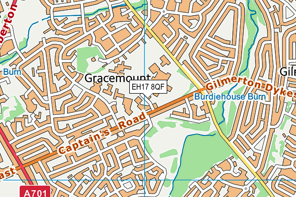 EH17 8QF map - OS VectorMap District (Ordnance Survey) EH17 8QF map - OS VectorMap District (Ordnance Survey)