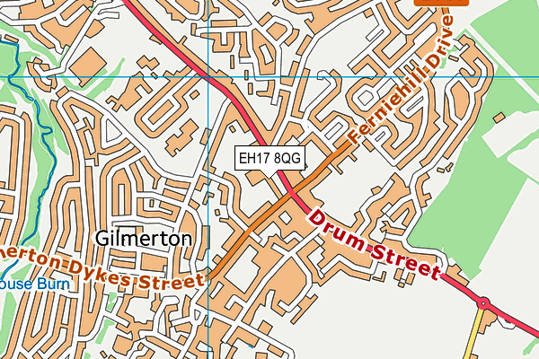 EH17 8QG map - OS VectorMap District (Ordnance Survey) EH17 8QG map - OS VectorMap District (Ordnance Survey)