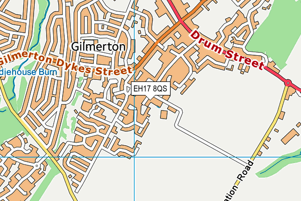 EH17 8QS map - OS VectorMap District (Ordnance Survey) EH17 8QS map - OS VectorMap District (Ordnance Survey)