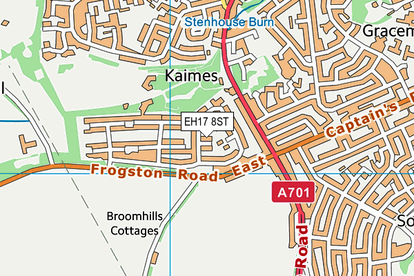 EH17 8ST map - OS VectorMap District (Ordnance Survey) EH17 8ST map - OS VectorMap District (Ordnance Survey)