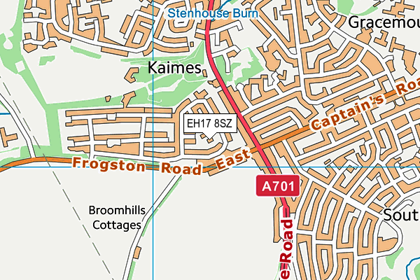 EH17 8SZ map - OS VectorMap District (Ordnance Survey) EH17 8SZ map - OS VectorMap District (Ordnance Survey)