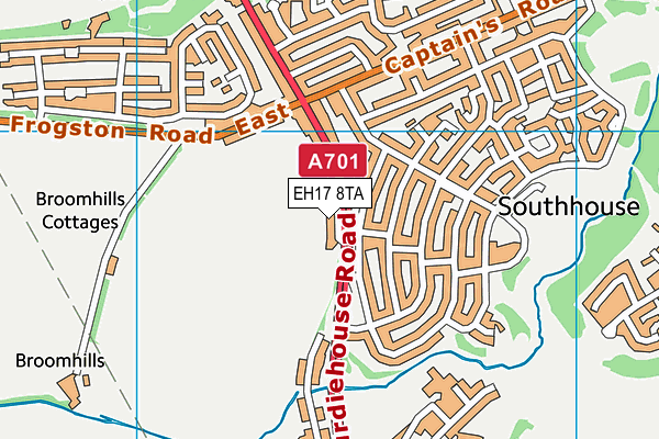 EH17 8TA map - OS VectorMap District (Ordnance Survey) EH17 8TA map - OS VectorMap District (Ordnance Survey)