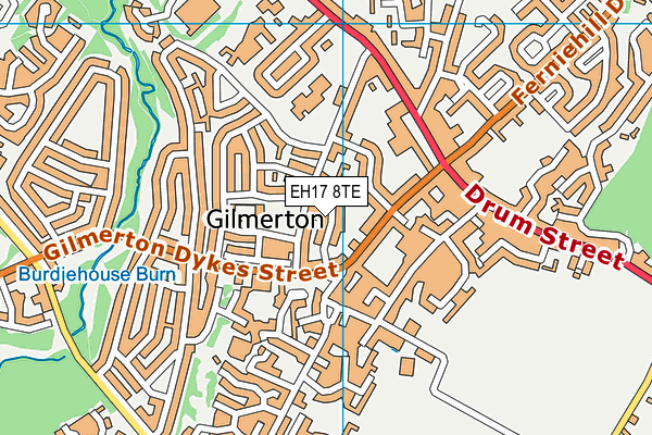 EH17 8TE map - OS VectorMap District (Ordnance Survey) EH17 8TE map - OS VectorMap District (Ordnance Survey)