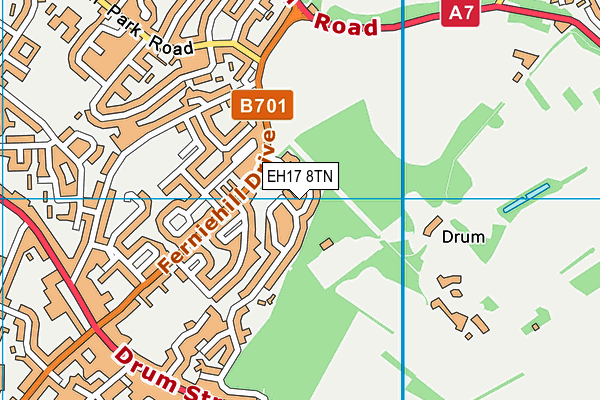 EH17 8TN map - OS VectorMap District (Ordnance Survey) EH17 8TN map - OS VectorMap District (Ordnance Survey)