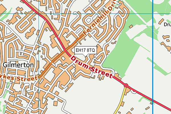 EH17 8TQ map - OS VectorMap District (Ordnance Survey) EH17 8TQ map - OS VectorMap District (Ordnance Survey)