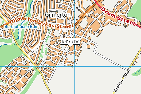EH17 8TW map - OS VectorMap District (Ordnance Survey) EH17 8TW map - OS VectorMap District (Ordnance Survey)