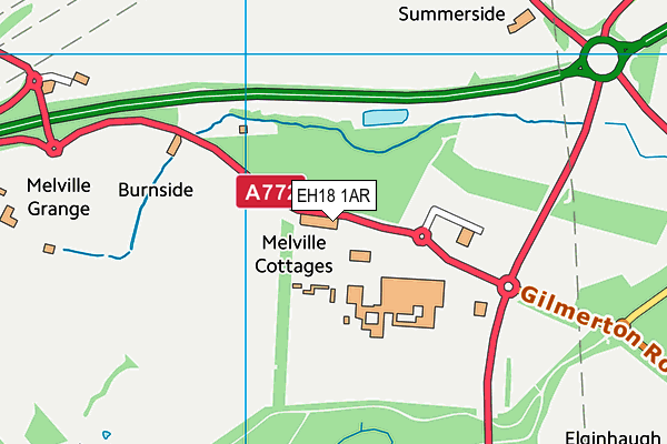 EH18 1AR map - OS VectorMap District (Ordnance Survey) EH18 1AR map - OS VectorMap District (Ordnance Survey)