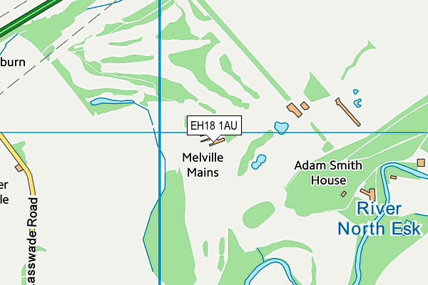 EH18 1AU map - OS VectorMap District (Ordnance Survey) EH18 1AU map - OS VectorMap District (Ordnance Survey)