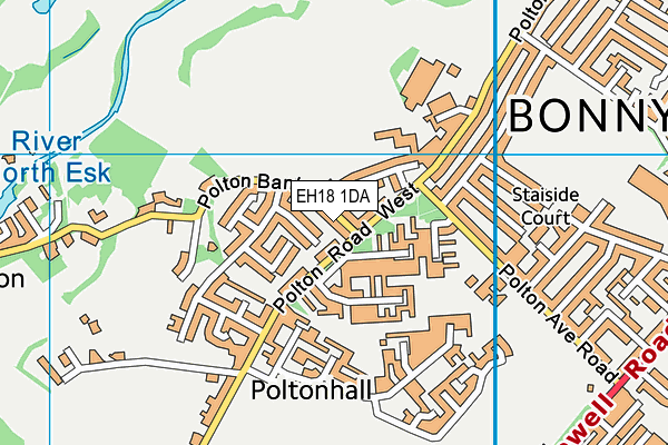 EH18 1DA map - OS VectorMap District (Ordnance Survey) EH18 1DA map - OS VectorMap District (Ordnance Survey)