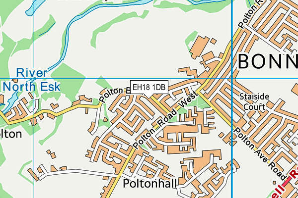 EH18 1DB map - OS VectorMap District (Ordnance Survey) EH18 1DB map - OS VectorMap District (Ordnance Survey)