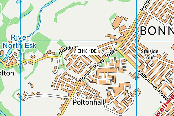 EH18 1DE map - OS VectorMap District (Ordnance Survey) EH18 1DE map - OS VectorMap District (Ordnance Survey)
