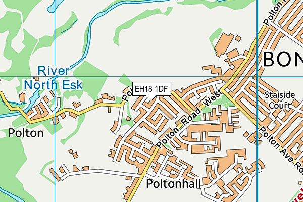 EH18 1DF map - OS VectorMap District (Ordnance Survey) EH18 1DF map - OS VectorMap District (Ordnance Survey)