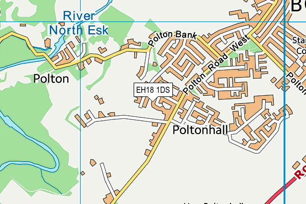 EH18 1DS map - OS VectorMap District (Ordnance Survey) EH18 1DS map - OS VectorMap District (Ordnance Survey)