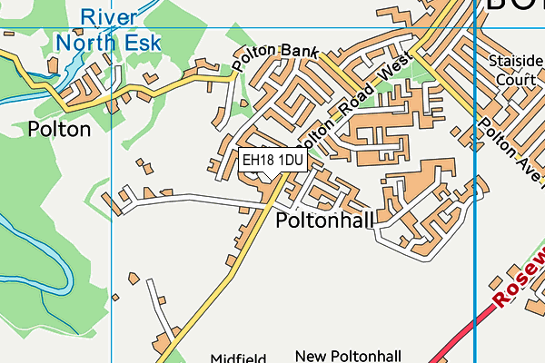 EH18 1DU map - OS VectorMap District (Ordnance Survey) EH18 1DU map - OS VectorMap District (Ordnance Survey)