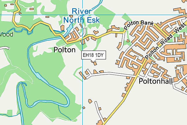 EH18 1DY map - OS VectorMap District (Ordnance Survey) EH18 1DY map - OS VectorMap District (Ordnance Survey)