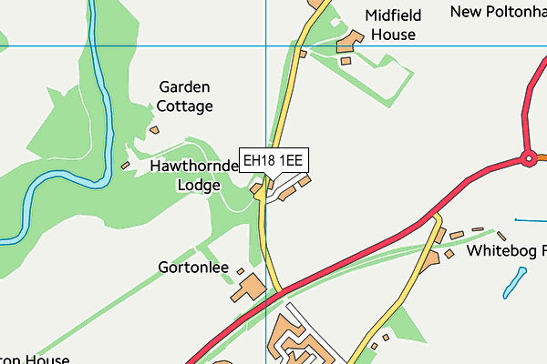 EH18 1EE map - OS VectorMap District (Ordnance Survey) EH18 1EE map - OS VectorMap District (Ordnance Survey)