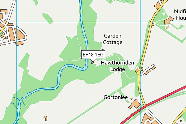EH18 1EG map - OS VectorMap District (Ordnance Survey) EH18 1EG map - OS VectorMap District (Ordnance Survey)