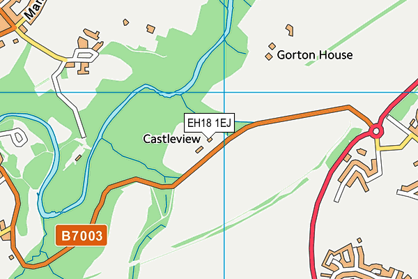 EH18 1EJ map - OS VectorMap District (Ordnance Survey) EH18 1EJ map - OS VectorMap District (Ordnance Survey)