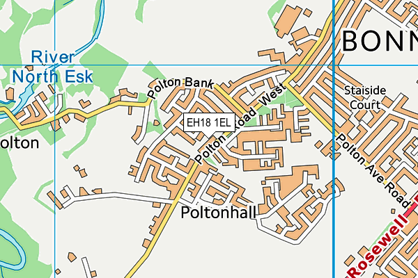 EH18 1EL map - OS VectorMap District (Ordnance Survey) EH18 1EL map - OS VectorMap District (Ordnance Survey)