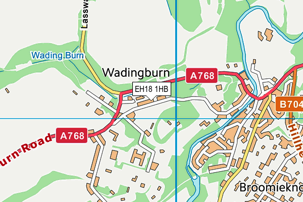 EH18 1HB map - OS VectorMap District (Ordnance Survey) EH18 1HB map - OS VectorMap District (Ordnance Survey)
