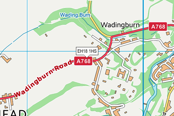 EH18 1HS map - OS VectorMap District (Ordnance Survey)