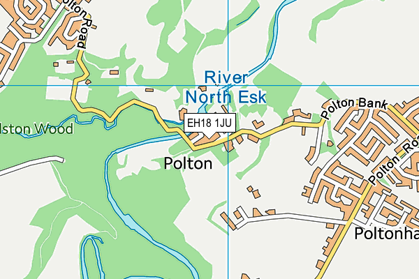 EH18 1JU map - OS VectorMap District (Ordnance Survey) EH18 1JU map - OS VectorMap District (Ordnance Survey)