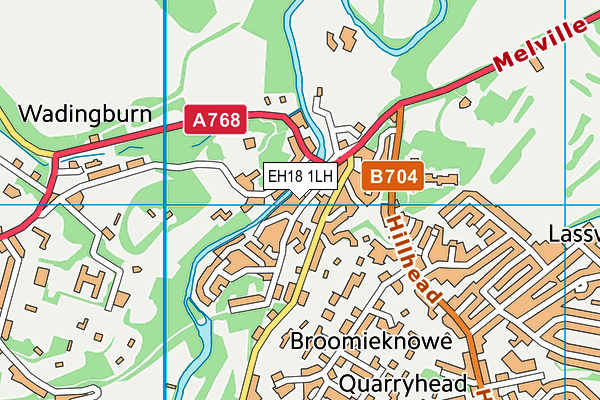 EH18 1LH map - OS VectorMap District (Ordnance Survey) EH18 1LH map - OS VectorMap District (Ordnance Survey)