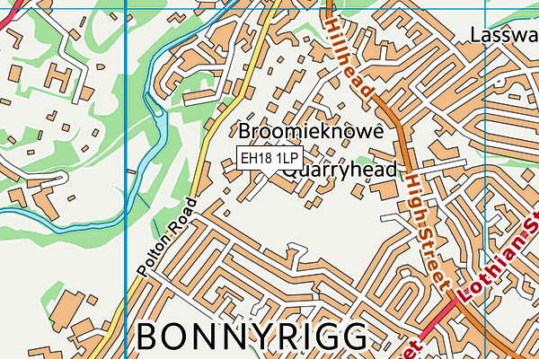 EH18 1LP map - OS VectorMap District (Ordnance Survey) EH18 1LP map - OS VectorMap District (Ordnance Survey)