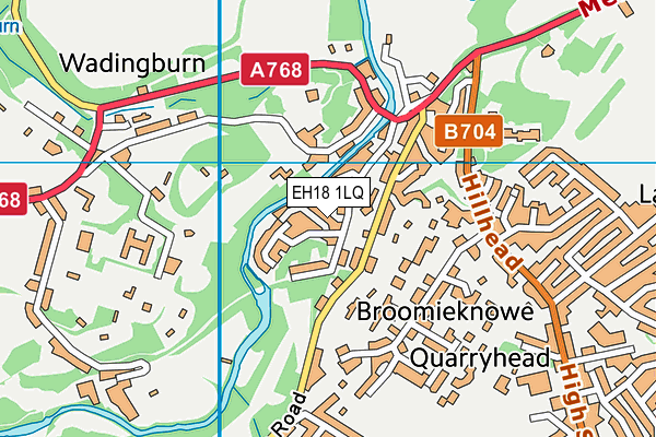 EH18 1LQ map - OS VectorMap District (Ordnance Survey) EH18 1LQ map - OS VectorMap District (Ordnance Survey)