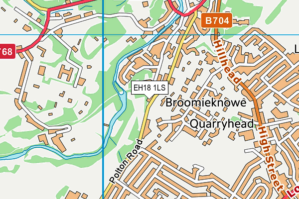 EH18 1LS map - OS VectorMap District (Ordnance Survey) EH18 1LS map - OS VectorMap District (Ordnance Survey)