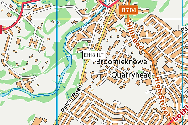 EH18 1LT map - OS VectorMap District (Ordnance Survey) EH18 1LT map - OS VectorMap District (Ordnance Survey)