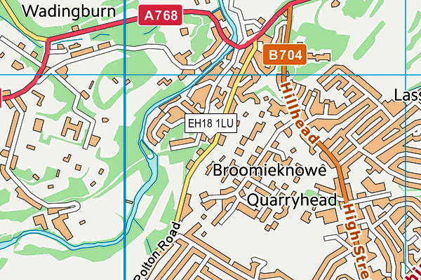 EH18 1LU map - OS VectorMap District (Ordnance Survey) EH18 1LU map - OS VectorMap District (Ordnance Survey)