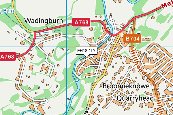 EH18 1LY map - OS VectorMap District (Ordnance Survey) EH18 1LY map - OS VectorMap District (Ordnance Survey)