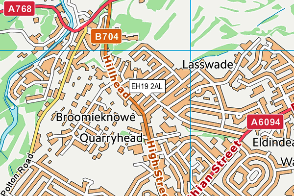 EH19 2AL map - OS VectorMap District (Ordnance Survey) EH19 2AL map - OS VectorMap District (Ordnance Survey)