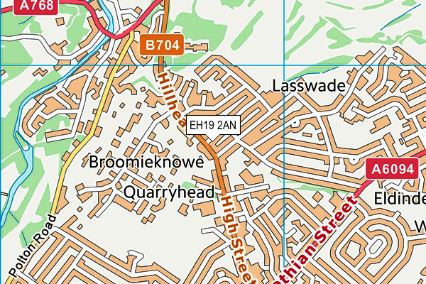 EH19 2AN map - OS VectorMap District (Ordnance Survey) EH19 2AN map - OS VectorMap District (Ordnance Survey)