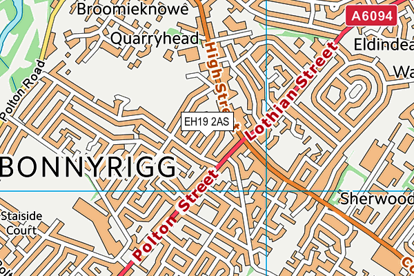 EH19 2AS map - OS VectorMap District (Ordnance Survey) EH19 2AS map - OS VectorMap District (Ordnance Survey)