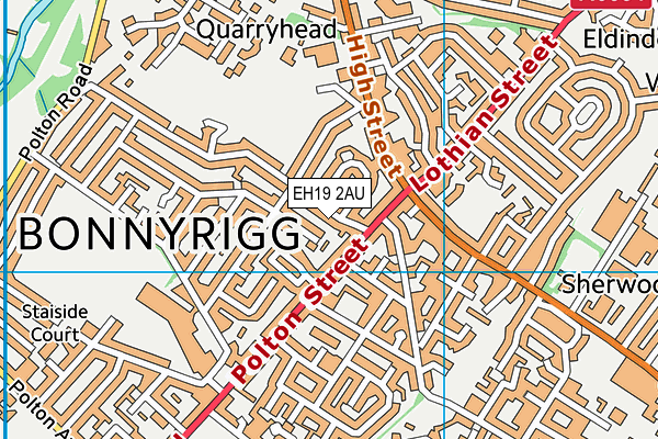 EH19 2AU map - OS VectorMap District (Ordnance Survey) EH19 2AU map - OS VectorMap District (Ordnance Survey)