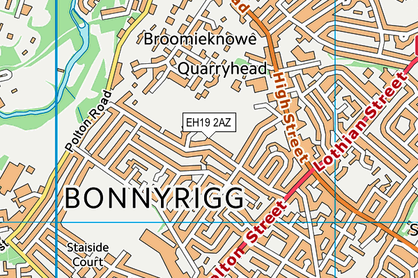 EH19 2AZ map - OS VectorMap District (Ordnance Survey) EH19 2AZ map - OS VectorMap District (Ordnance Survey)