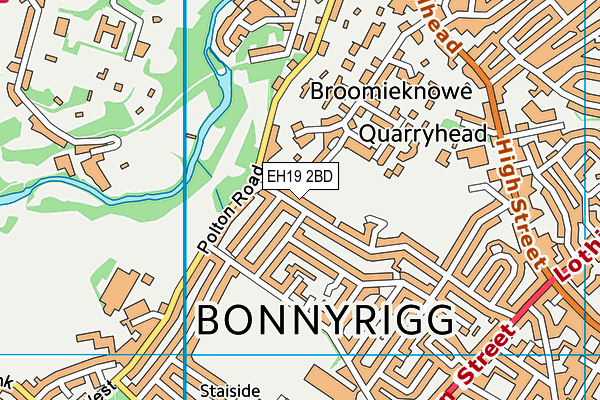 EH19 2BD map - OS VectorMap District (Ordnance Survey) EH19 2BD map - OS VectorMap District (Ordnance Survey)
