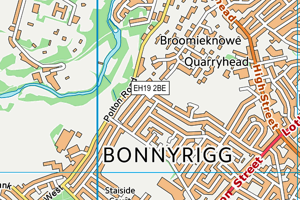 EH19 2BE map - OS VectorMap District (Ordnance Survey) EH19 2BE map - OS VectorMap District (Ordnance Survey)