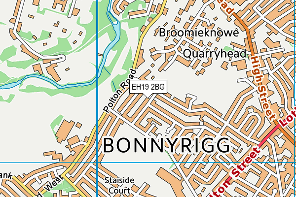 EH19 2BG map - OS VectorMap District (Ordnance Survey) EH19 2BG map - OS VectorMap District (Ordnance Survey)