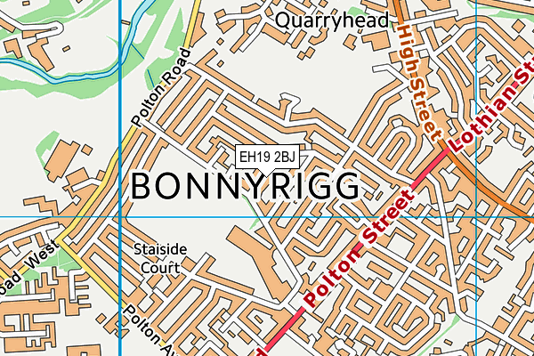 EH19 2BJ map - OS VectorMap District (Ordnance Survey) EH19 2BJ map - OS VectorMap District (Ordnance Survey)