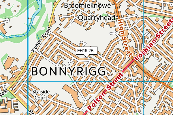 EH19 2BL map - OS VectorMap District (Ordnance Survey) EH19 2BL map - OS VectorMap District (Ordnance Survey)