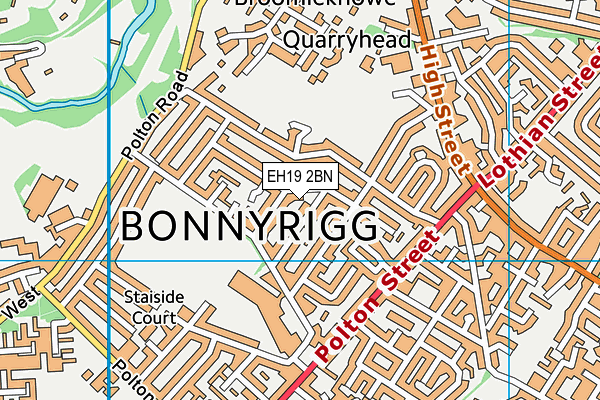 EH19 2BN map - OS VectorMap District (Ordnance Survey) EH19 2BN map - OS VectorMap District (Ordnance Survey)