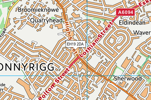 EH19 2DA map - OS VectorMap District (Ordnance Survey) EH19 2DA map - OS VectorMap District (Ordnance Survey)