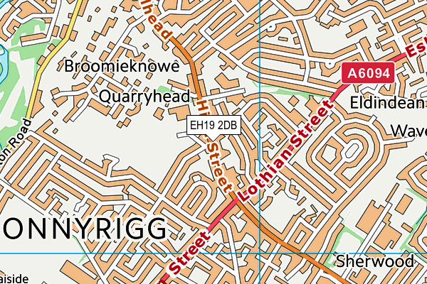 EH19 2DB map - OS VectorMap District (Ordnance Survey) EH19 2DB map - OS VectorMap District (Ordnance Survey)